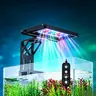 Seaoura Clip-On Aquarium LED Light - 14W, 24/7 Lighting, Sunrise-Daylight-Moonlight/DIY Modes, Adjustable Timer/Brightness, 7 Colors, Slim Aluminum Body Cleans Easily, 2.67in Height, 3.9in Width, Fits <0.9in Thick Small Tanks for Planted Aquatic Pets