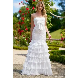 Sherri Hill Strapless Mermaid Ruffle Prom Dress 56949