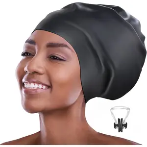 Large Swim Cap for Braids and Dreadlocks,   Swimming Cap for Women Men Adult Long Hair to Keep Hair Dry