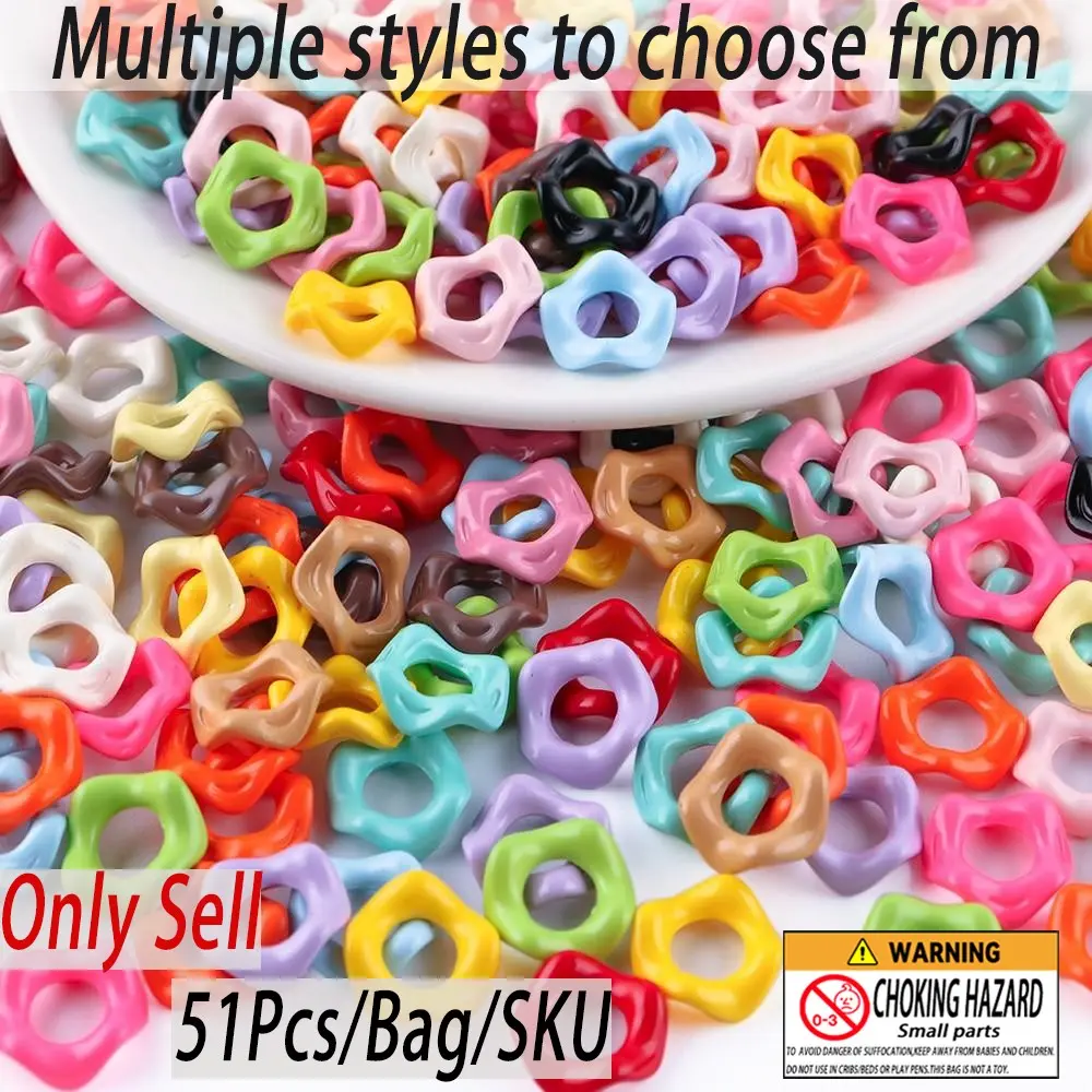 51 acrylic lace wave beads, Bead Assortment, suitable for Beading Making, creative DIY jewelry production and handmade design - very suitable for fashion DIY projects and various accessory designs