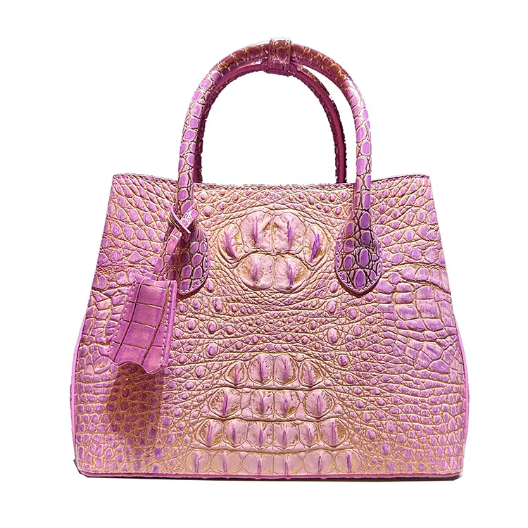 High quality genuine leather killer bag for women new crocodile pattern handbag messenger bag Princess Diana bag girl pink, girl fashionable shopping bag