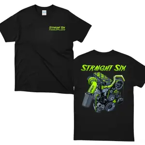 FSD Straight Six T-Shirt, Diesel Truck Performance Graphic T-Shirt, For Men and Women, Available in All Sizes and Colors Casual Streetwear Top Black
