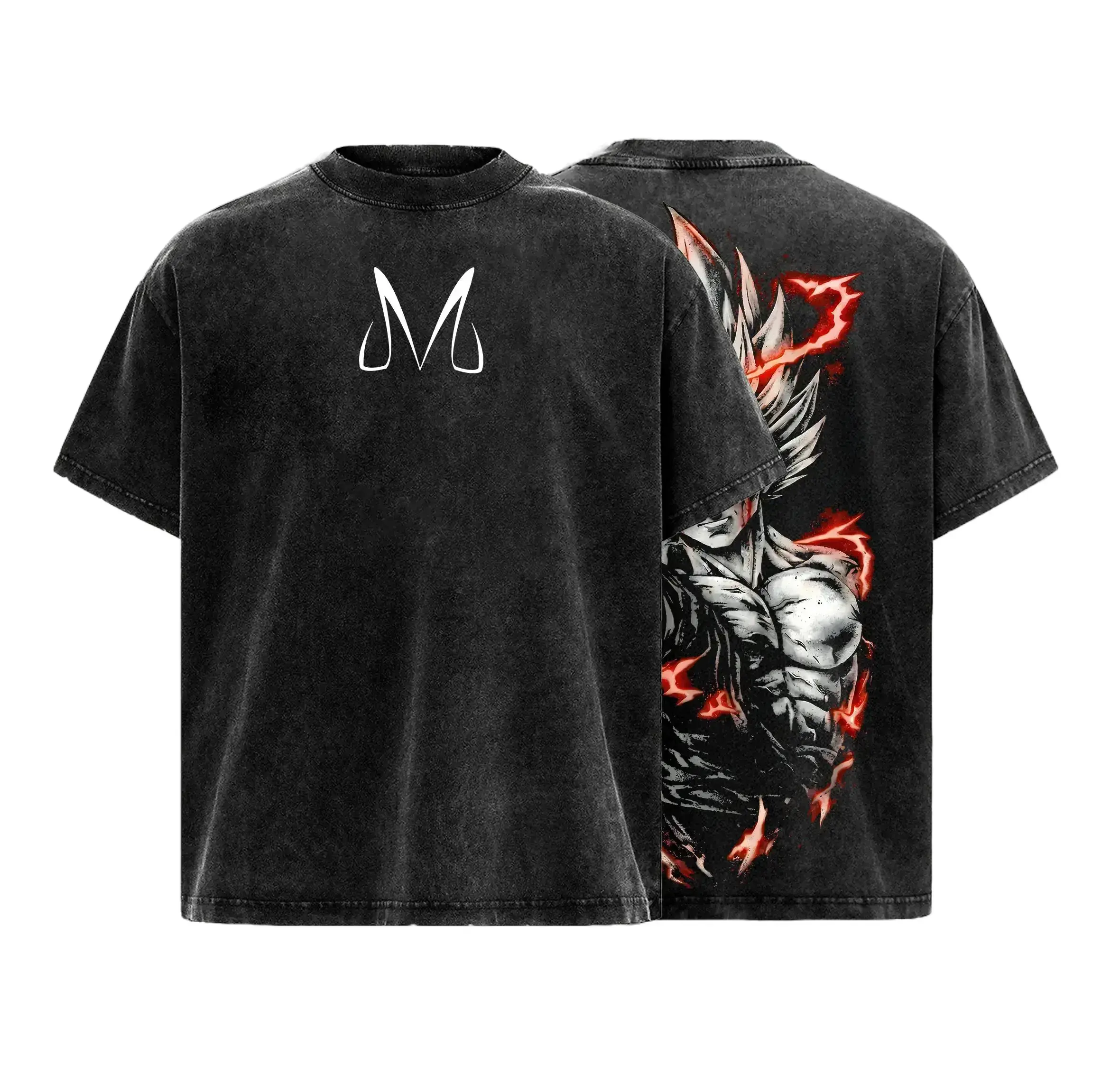 Warrior Power T-Shirt – Vintage Washed DBZ Inspired Tee, Anime Graphic Shirt, Oversized Soft Cotton Streetwear, Unisex Casual Apparel 90s Graphic American Casual Short Sleeve Tee | Premium Soft Cotton Classic Unisex T-Shirt for Daily, Gym & Streetwear