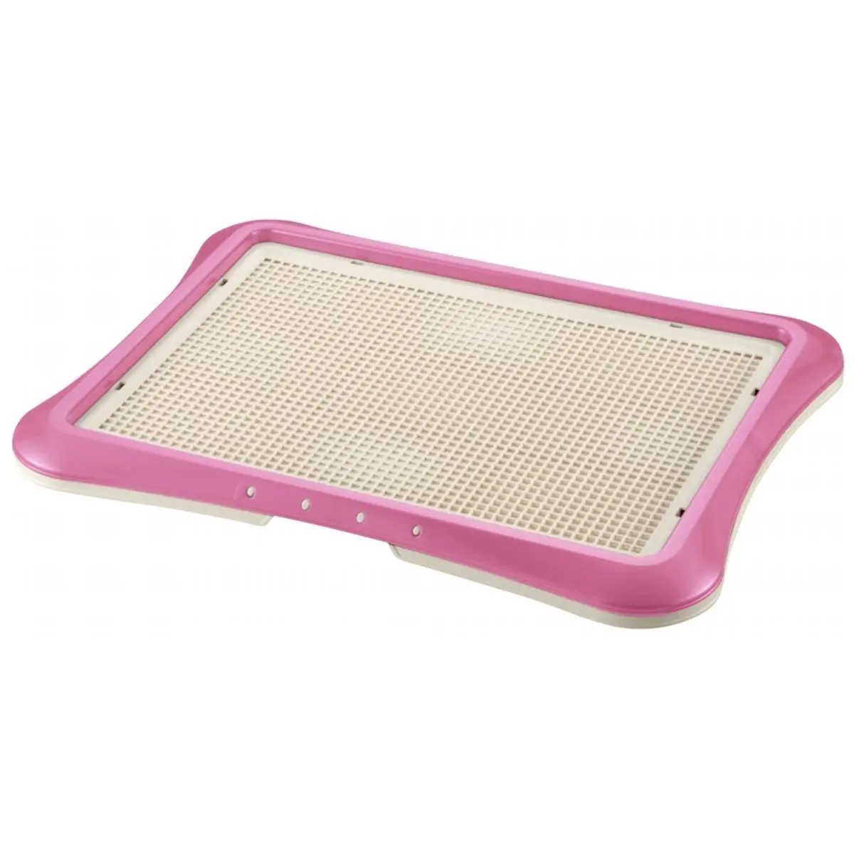 212 MAIN Mesh Puppy Potty Training Tray - Pink Mesh Pee Pad Holder, Snap-Frame Design, Superior Dog Floor Guard, Potty Training Trays