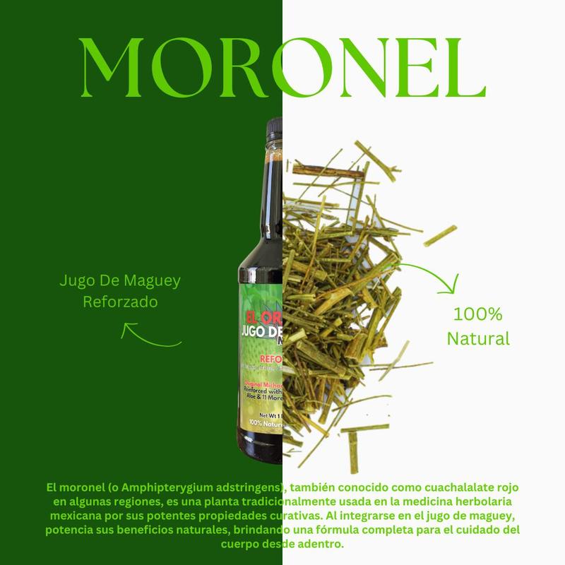Maguey Juice - Jugo De Maguey Reforzado con Guanabana, Moronel, Cancerina, Aloe -  Michoacano Tarasco de 1 litro (33.3Fl Oz) Asado (Reinforced)