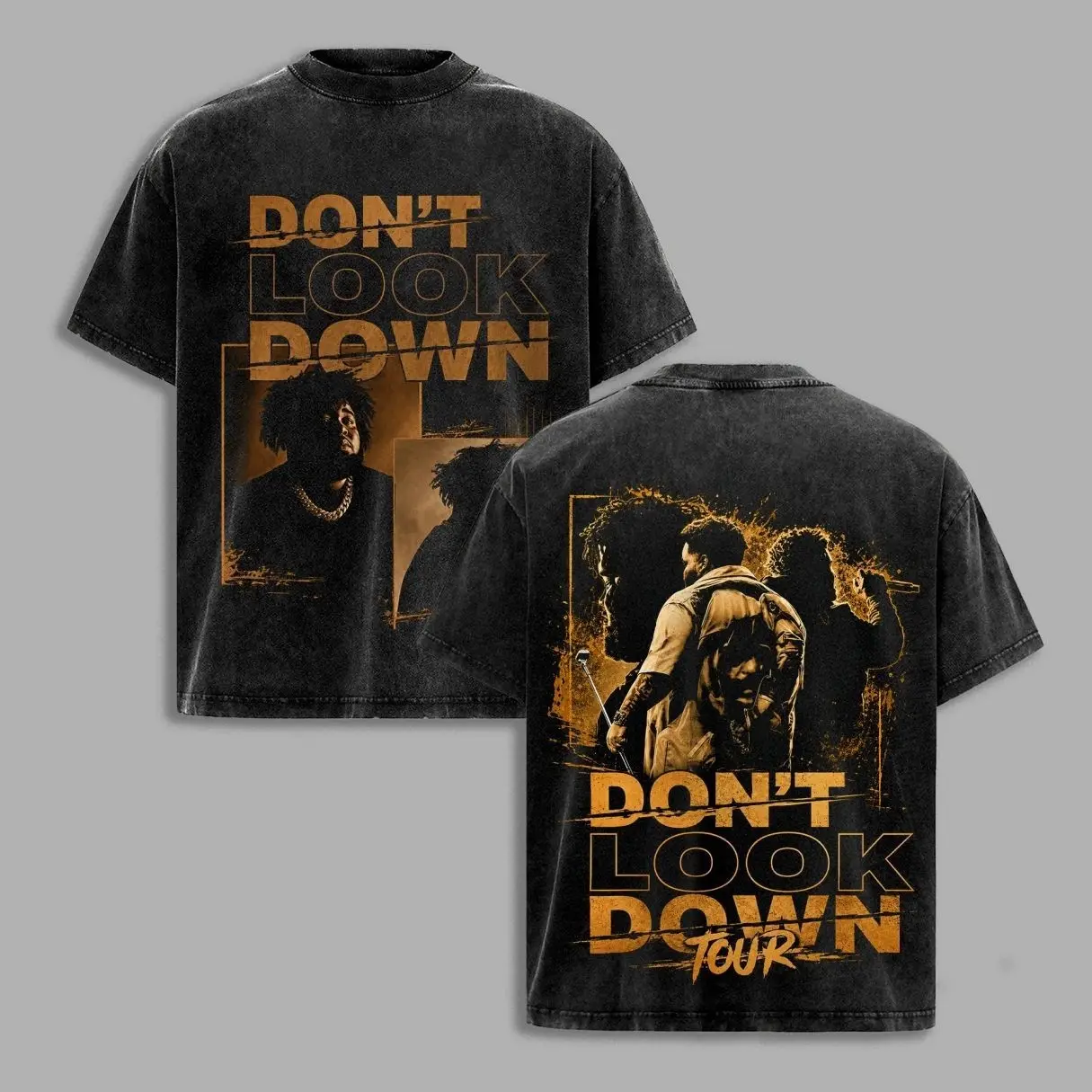 Rod Wave Don't Look Down Tour Vintage Wash T-Shirt, Two Sided Rap Concert Tee, Hip Hop Graphic Oversized Shirt, Music Fan Gift, Oversized Music Fan Gift, RodWave, DontLookDown, RodWaveTour, HipHop, RapMusic, HipHopCulture, RetroTee