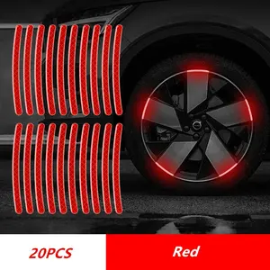 Car wheel reflective stickers personality creative color tire strip warning stickers electric car reflective decorative stickers