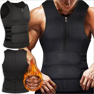 Sauna Vest Waist Trainer for Men - Sauna Sweat Suit Compression Tummy Control Double Sweat Belt for Gym Workout Exercise, Shapewear
