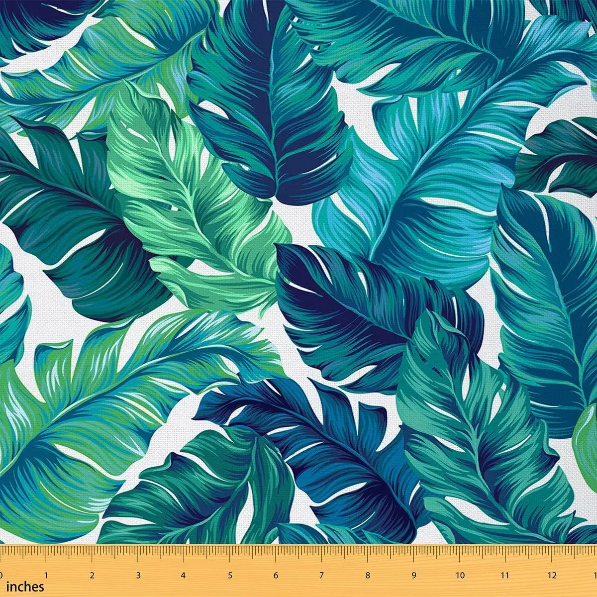 Tropical Outdoor Fabric,by The Yard,Summer Palm Leaf Upholstery Fabric,Green Botanical Branch Decorative Fabric for Home DIY Projects, Diy Project Friendly, Tropical Pattern