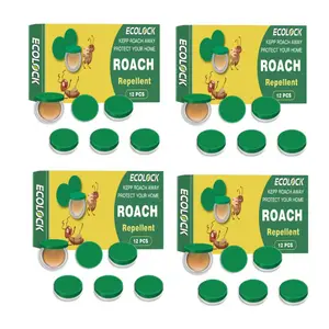 Roach Repellent Kit,48 PiecesPowerful Gel Effective Bait Exterminator for IndoorMulti-Surface Pest Control with Microfiber FloorMop Summer Essentials Home Care ProductsCockroach Long-Lasting Protection