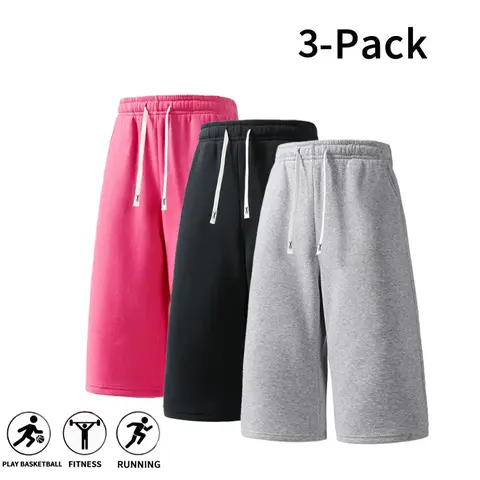 Men's Athletic Sweat Shorts - Elastic Drawstring Sports Shorts for Basketball, Fitness, Back to School, Outfits of the Week Summer Wear