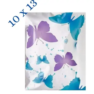 Poly Mailers 10x13 Blue & Purple Butterfly - Office Supplies