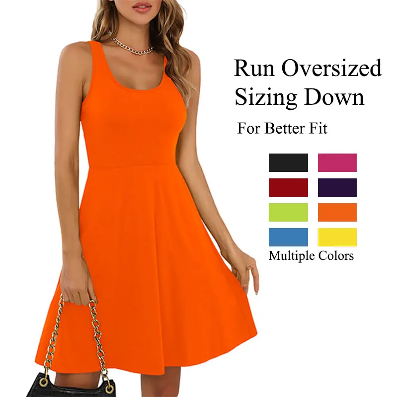 Women's Sleeveless Racerback Casual Plain Fit and Flared Tank DressComfortable Soft Stretchy Underwear Womenswear , Lady Casual Wear Cotton Fabric Comfort , Girl Yellow Dress - TikTok Shop Women's Sleeveless Racerback Casual Plain Fit and Flared Tank DressComfortable Soft Stretchy Underwear Womenswear , Lady Casual Wear Cotton Fabric Comfort , Girl Yellow Dress - TikTok Shop