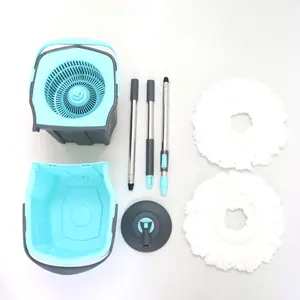 Large Spin Mop with Detachable Handle 360 Degree Wringing System Hands Free Wet Dry Cleaning for Hardwood Tile Laminate Floors Easy Storage Efficient Home Tool