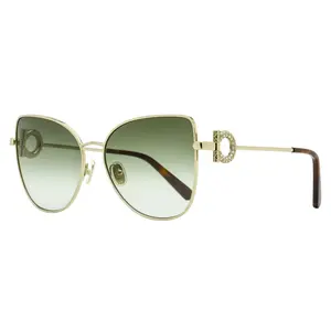 Ferragamo Crystal Gancini Sunglasses SF296SR 750 Gold/Havana 60mm Ferragamo Crystal Gancini Sunglasses SF296SR 750 Gold/Havana 60mm
