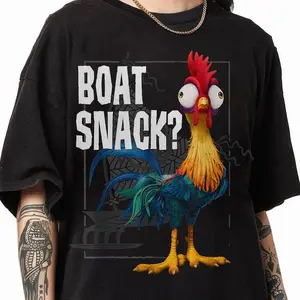 Moana Hei Hei Boat Snack Shirt, Hei Girl Hei Moana Shirt, Princess Shirt, Hei Hei The Rooster Kids Tee