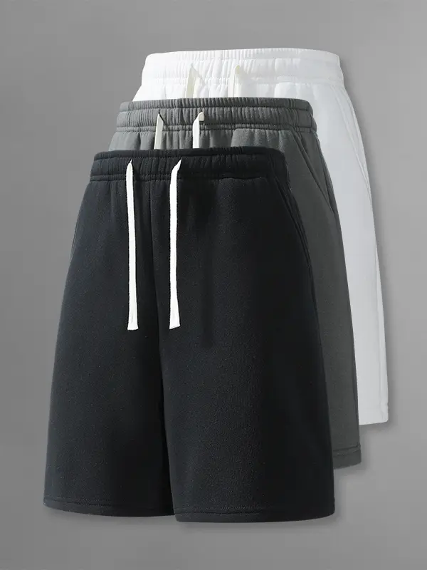 3-pack men’s casual athletic shorts for multiple occasions—loose and comfortable, with a design that never disappoints for everyday wear; ideal for home life, jogging, and workouts.