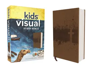NIV, Kids' Visual Study Bible, Leathersoft,  Bronze, Full Color Interior: Explore the Story of the Bible---People, Places, and History by Zondervan [Leatherbound Book]