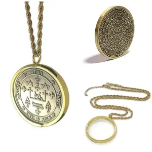 Archangel Uriel Necklace - Wisdom & Clarity Talisman Pendant with 72 Names of God