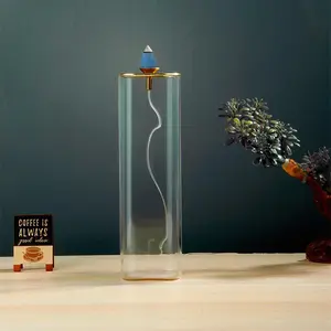 Glass Incense Holder, Fragrance Incense, 1 Count 2 in 1 Incense Burner Holder with Removable Glass Ash Collector, Desktop Decorative Ornament for Home Office