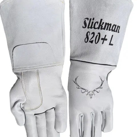 Slickman 820 Plus Elk Skin Welding Glove with  Liner for Enhanced Protection and Hybrid Design - Unisex Sizes XS-XXL