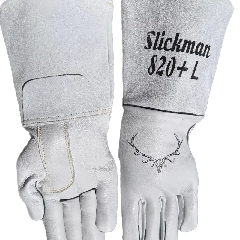 Slickman 820 Plus Elk Skin Welding Glove with  Liner for Enhanced Protection and Hybrid Design - Unisex Sizes XS-XXL