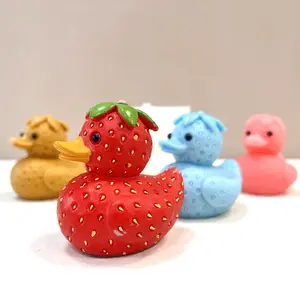 Creative Strawberry Duck Silicone Mold, DIY Home Decor Molds for Resin, Aromatherapy Candles, Plaster, Cement, Polymer Clay, Handmade Silicone