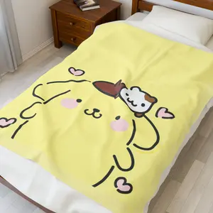 🐾✨ Pochacco 50th Anniversary – Cheerful Anniversary Print/Blanket 💛 [50x60]