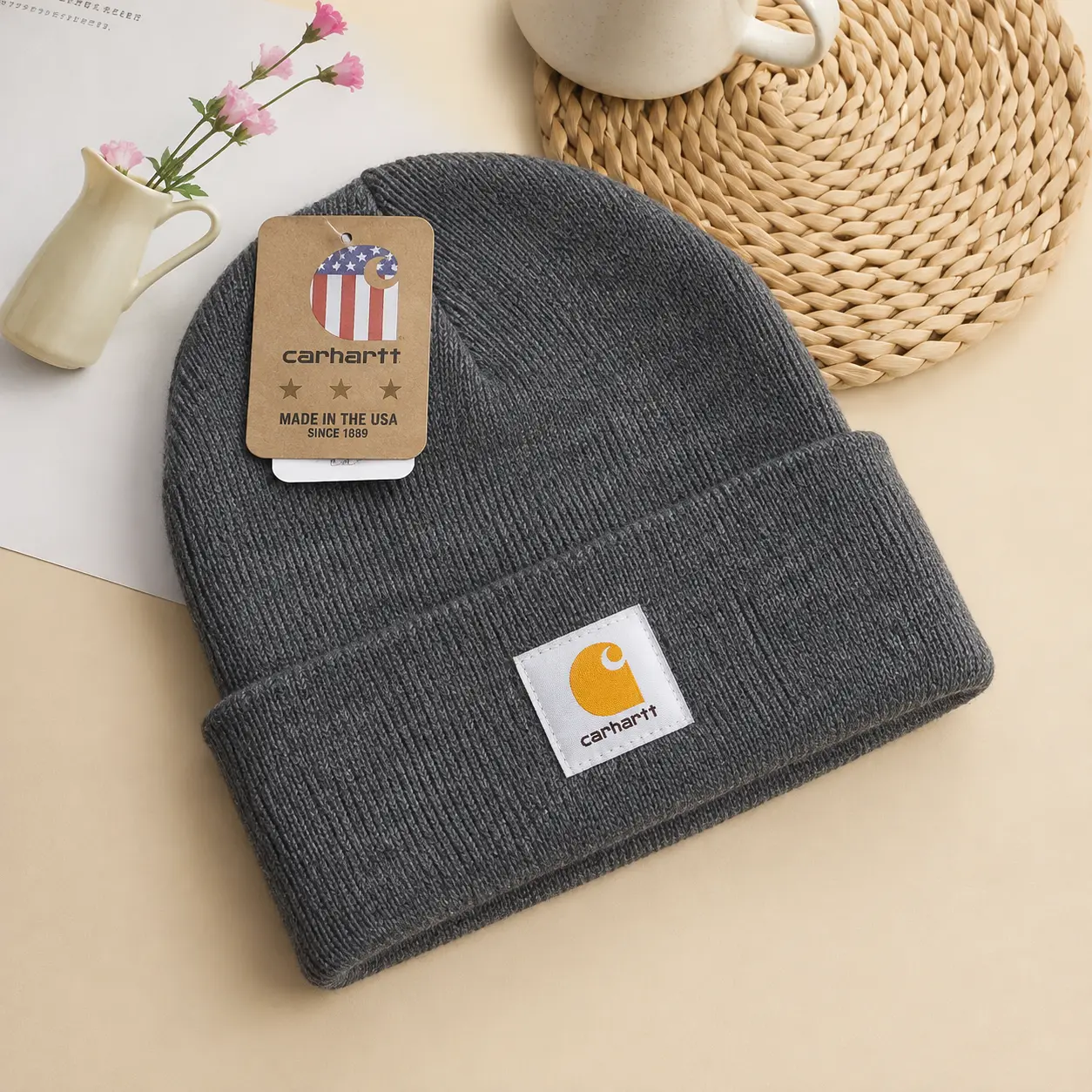 Carhartt A18 Cuffed Beanie Hat – Classic Knit Winter Cap for Men Women, Warm Stretch Ribbed Construction, Unisex Skullcap, Durable Workwear Style, Outdoor Fashion, Urban Streetwear, Soft Comfortable Fit, Cold Weather Essential, Everyday Winter Accessory