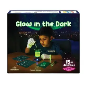 Curious Jr. by PW Glow in the Dark Science Experiment Kit for Kids Ages 8–14, 100+ STEM Experiments with Step-by-Step Manual & 30 Bonus DIY Activities, Birthday Gift for Boys &Girls