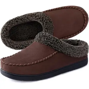 Men's Nealon Moccasin Clog Slipper, Slip on Indoor/Outdoor House Shoes