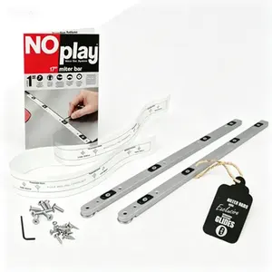 Precision Aluminum Miter Bar Set, NoPlay Design with Expandable Glides, Standard Table Saw Sled Runners for Router Table Crosscut Sled, Universal 3/4 x 3/8 Inch Fit, Reusable Pack of 2