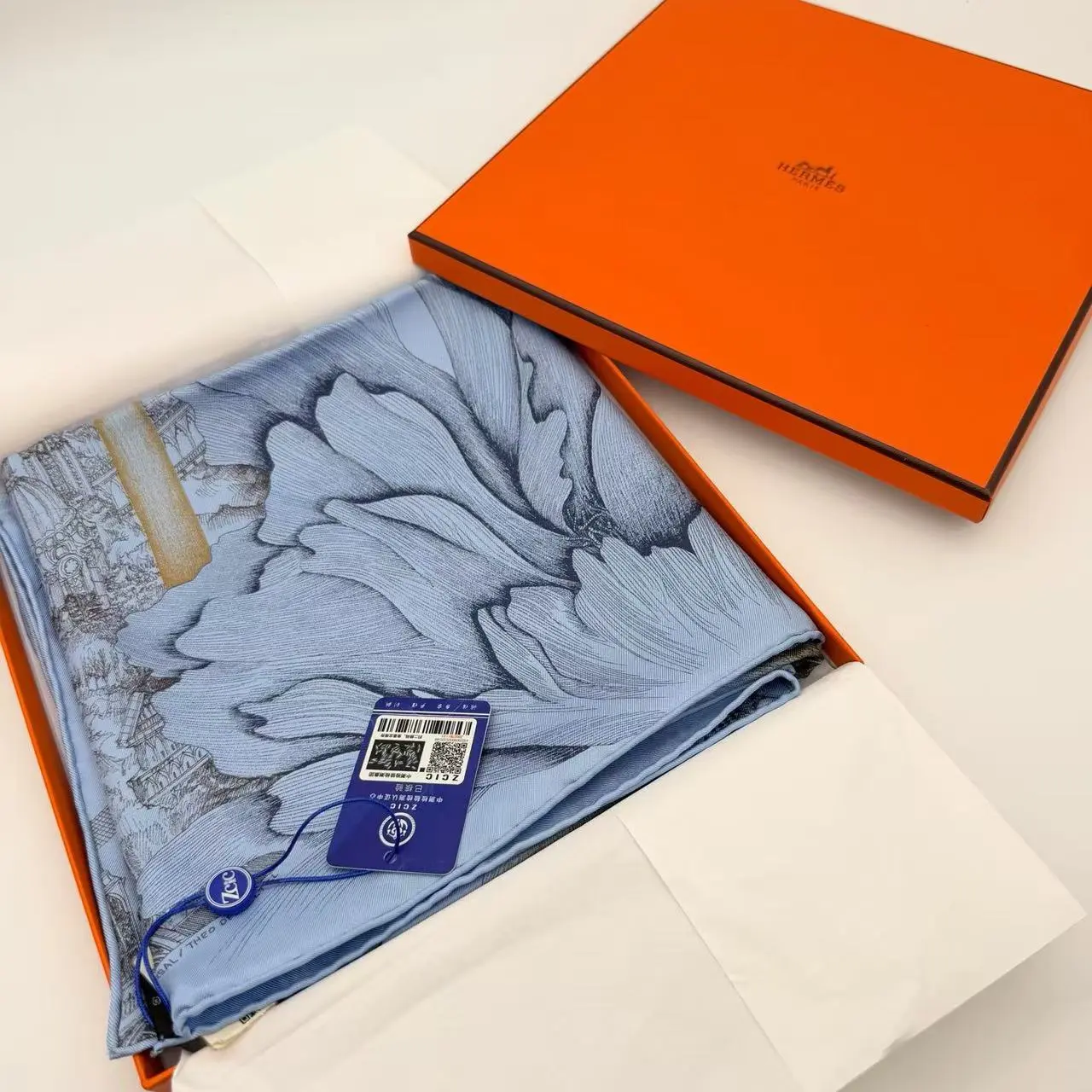 Pre-owned HERMÈS RL2 Hermes Silk Scarf 23932102