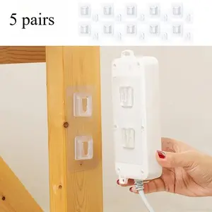 Double-Sided Adhesive Wall Hooks Hanger Strong Transparent Hooks Suction Cup Sucker Wall Storage Holder For Kitchen Bathroo