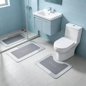 Bathroom shower non-slip mat, containing 3 layers of siliceous mud mats. It has quick-drying, non-slip and wear-resistant properties. It is a great choice for home use.