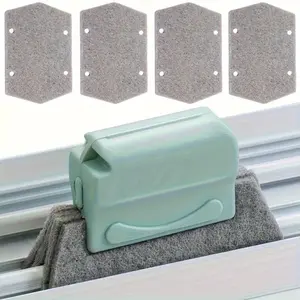 Multifunctional Window Cleaning Tool Set, Includes Plastic Handle & Reusable Sponge Pads, Ideal for Living Room Bedroom Bathroom Kitchen