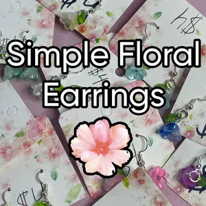 Handmade Nickel Free Glass Flower Earrings | 10 DIFFERENT COLORS!