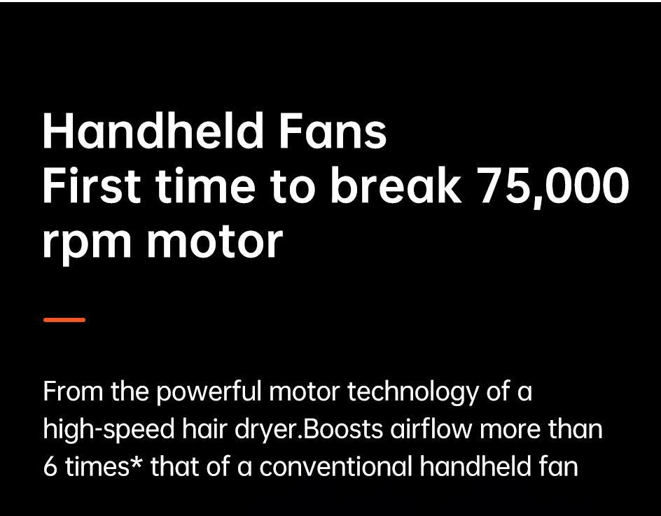 JISULIFE Portable Handheld Turbo Fan 100 Speeds Adjustable Mini Personal Fan 9000mAh USB Rechargeable Battery Operated LED Display Compact Design