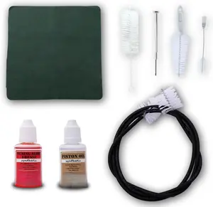 Trumpet(Cornet) Cleaning Care Kit: Valve Oil/ Oil, Tuning Slide  Oil, Snake Brush,  Brush, Mouthpiece Brush, Dust Brush, Cleaning Clothfor All Musicians or Students