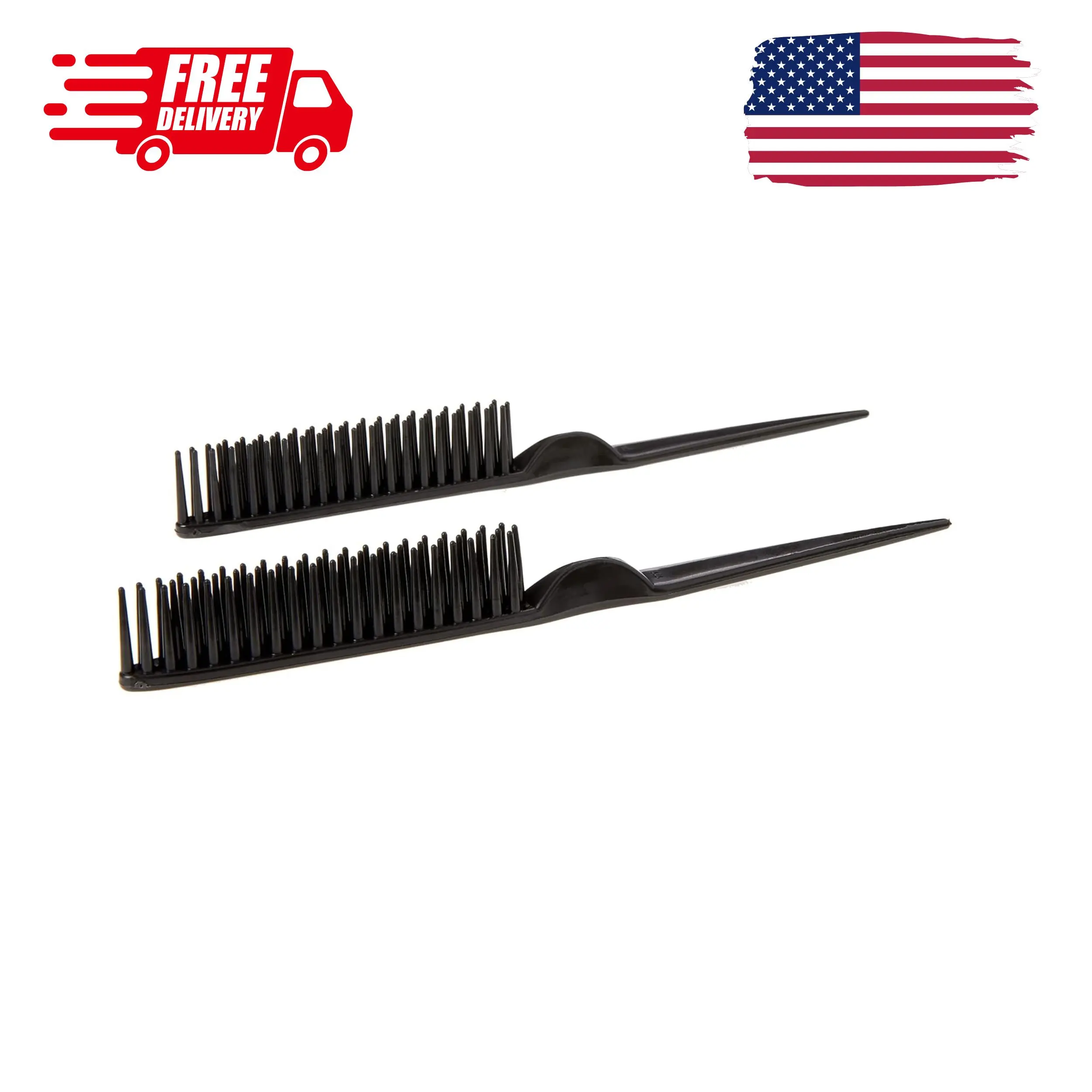 3 Row Styling Comb For Detangling, Defining And Separating Curls (Black)