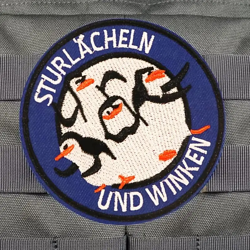 Penguin Tactical Geometric Embroidery Thorn Embroidery Floral Embroidery Patch, Back Adhesive Iron-On, Suitable for Clothes Jackets Hats Accessories, Decorative Fabric Applique