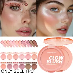 1PC Monochrome Blush Palette, Facial, Matte Finish, Light Pink to Purple Shades, Rich In Colors, Durable, Nude Makeup, Suitable for Beginner