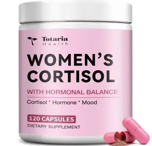 Totaria Women's Cortisol with Hormonal Balance | Stress Relief - Ashwagandha, L-Theanine, Magnesium, Myo-Inositol, Mood, Focus & Sleep Support, PMS* 120 Ct