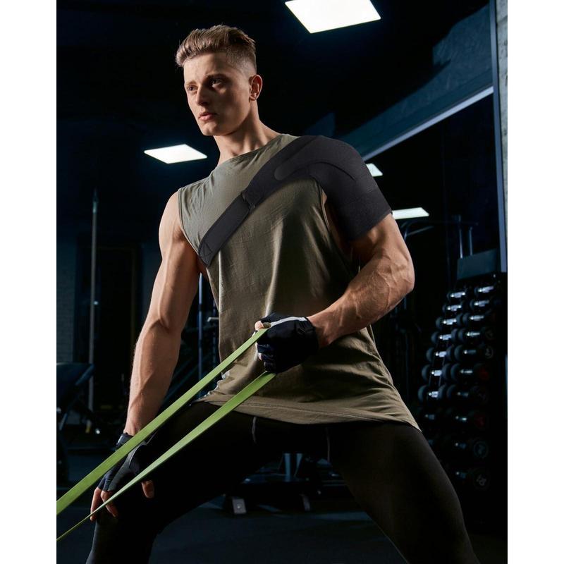 Shoulder Brace, Rotator Cuff Support Brace and Arm Sling for Pain Relief, Shoulder Compression Sleeve for Preventing Strains and Dislocation, Adjustable Fits Left and Right Arm, Men & Women Black Healthcare