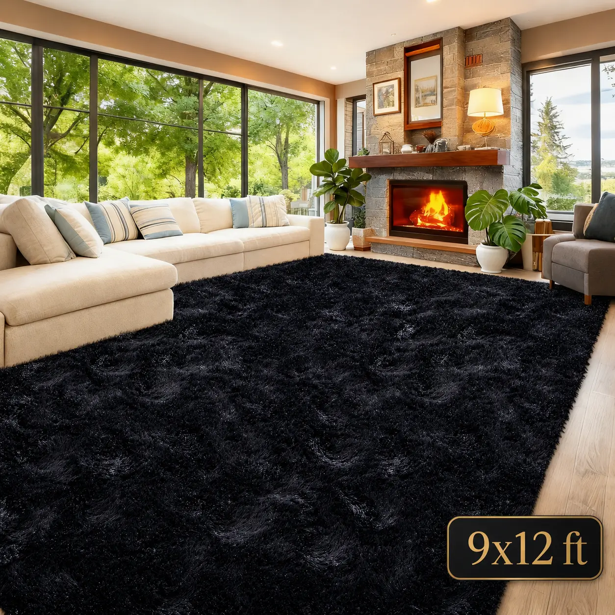 Area Rugs for Living Room Fluffy Shaggy Rug Soft Carpets Big Rugs for Bedroom Dorm Home Decor Aesthetic Halloween Christmas Decorations and Gifts Pink Ultra-Soft Comfortable Anti-Slip Reusable Backing #Backtoschool