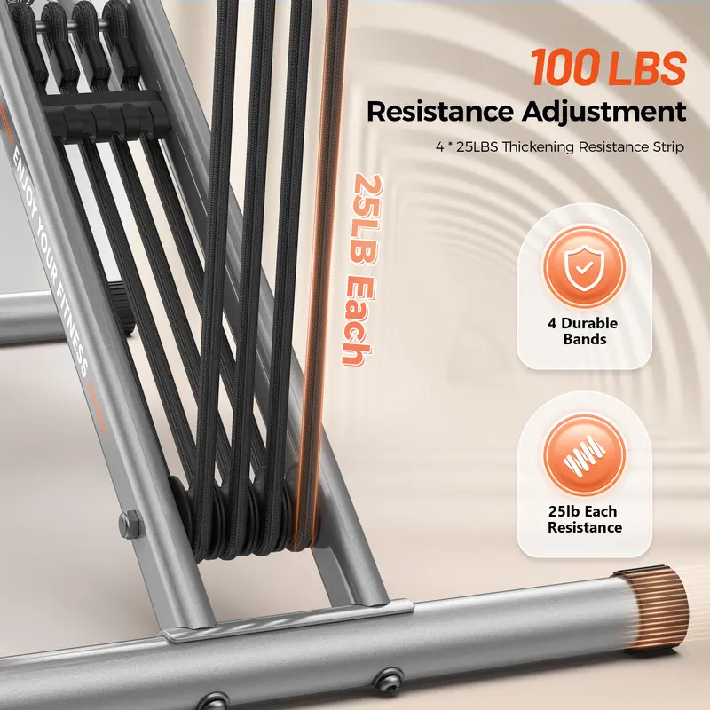 Flybird Squat Fitness Machine , Ride & Rowing Motion for Glutes, Thighs, Abs, and Leg Strength Training at Home, Foldable Core Trainer with 4 Resistance Levels,Whole Body Workout Machine with 330lbs Capacity 6