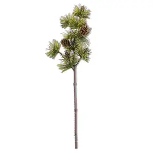 18 in Needle Pine Stem w/Pinecones
