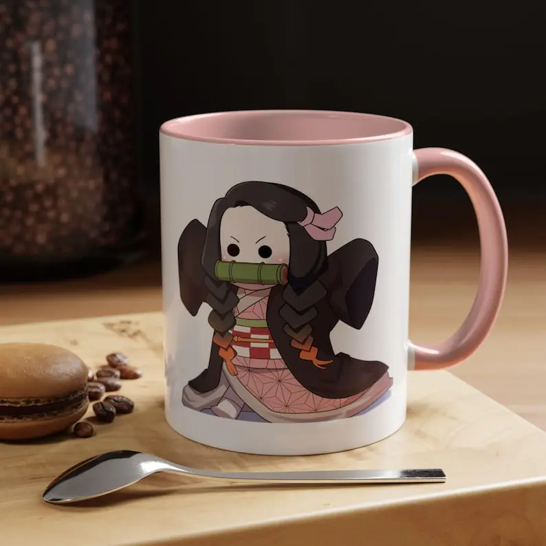 Funny Nezuko Kamado Mug, Demon Slayer Anime Coffee Mug, Cute Anime Fan Gift