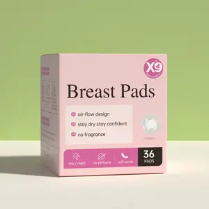 X9 Breast Pads, Large Breast Pads Breastfeeding of 144 pcs, 4 Packof 36