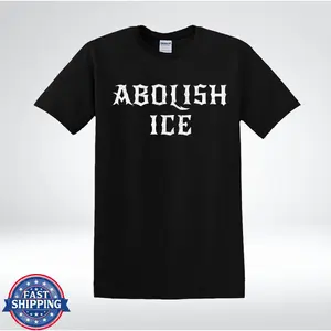 Abolish ICE Statement Typography Graphic T-Shirt
